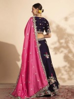 Dark Plum Premium Organza Readymade Lehenga Choli